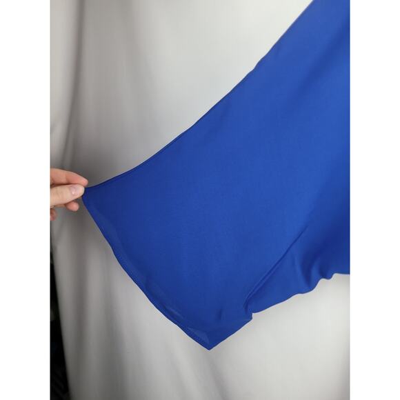 Three Eighty Two Revolve Women's Audrey V Neck Caftan 3/4 Sleeve Blue Size M - Picture 10 of 10